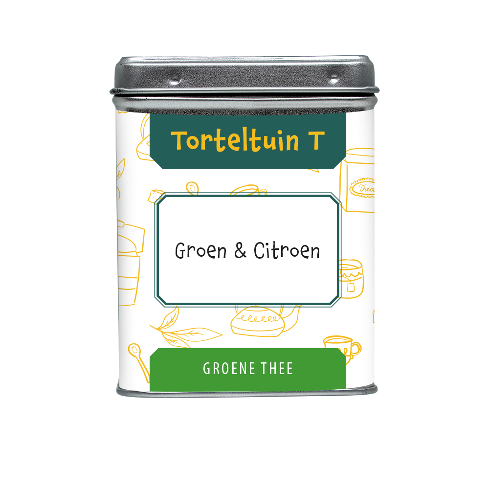 Theeboetiek-Blikje groen en citroen